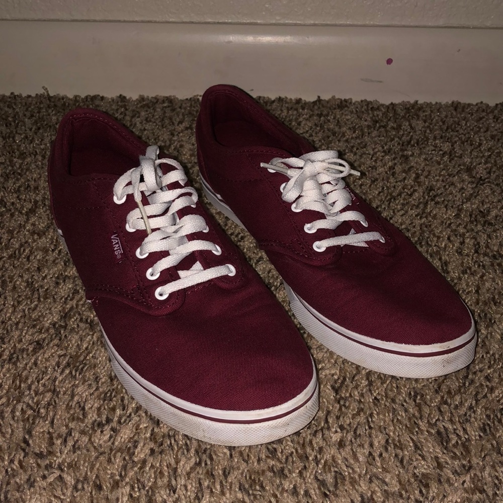 Vans Womens Atwood Low Burgundy/White 9.5